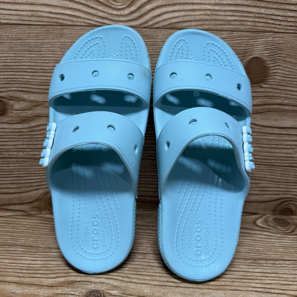 CROCS Classic Two Strap Slide Sandals Unisex Men‎ 5 Women 7 Blue 206761 Shoes
